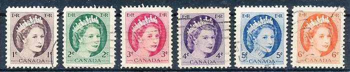 CANADA  1954  -  Queen Elizabeth II  FULL SET   -  FINE USED