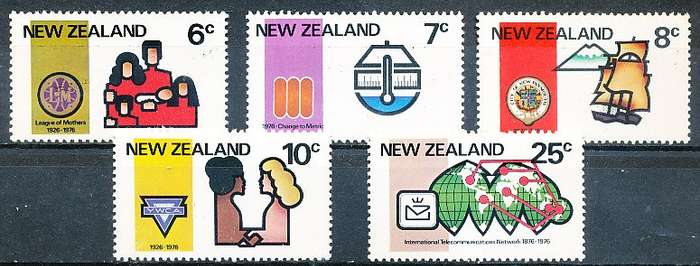 NEW ZEALAND   - 1976   Anniversaries and Metrication    SET  -    FINE MINT