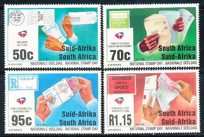 RSA -  1994  -  National Stamp Day   SET  - FINE   MINT