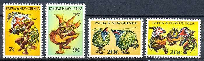 PAPUA NEW GUINEA 1971 -   Native Dancers   FULL  SET    -   FINE MINT
