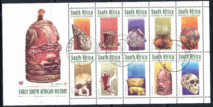 RSA  - 1998  -    Early South African History   FULL SHEET  - FINE  POSTALLY USED