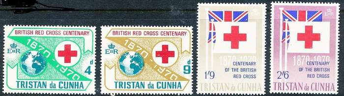 TRISTAN da CUNHA  - 1970    Red Cross  SET  -    FINE  MINT