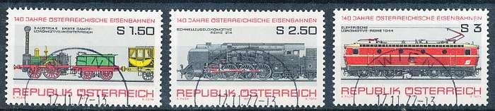 AUSTRIA  1977 -    Austrian Railroads  SET  -   FINE  USED