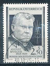 AUSTRIA  1979 -  Death of August Musger  -   FINE  USED