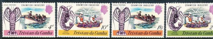 TRISTAN da CUNHA  - 1970    Crawfish Industry  SET  -    FINE  MINT
