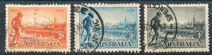 AUSTRALIA  1934 -   Colonization of Victoria   SET  FINE  USED