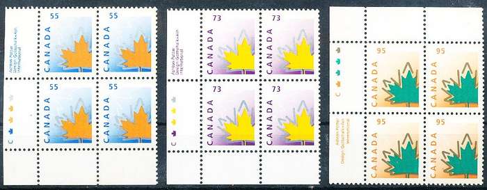 CANADA  1998  -    Maple Leaf  SET  -  FINE  MINT BLOCKS OF 4