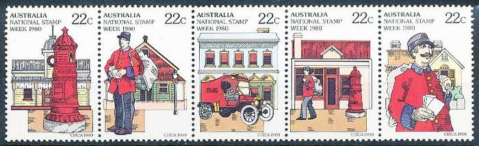 AUSTRALIA  1980 -   National Stamp Week  SET -   FINE  MINT