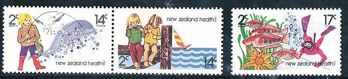 NEW ZEALAND   - 1980   Health Stamps - Fishing  SET -   FINE MINT