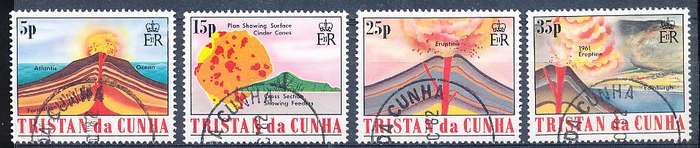 TRISTAN da CUNHA  - 1982   Volcanism  SET  -    FINE  USED