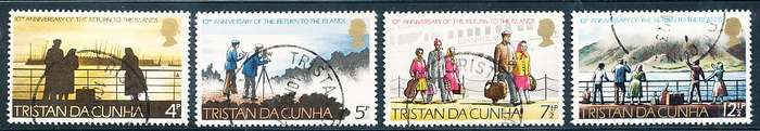 TRISTAN da CUNHA  - 1973     Return to Tristan da Cunha  SET  -    FINE  USED