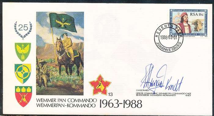 RSA   -  SA  ARMY   COVER   no 13   -    SIGNED