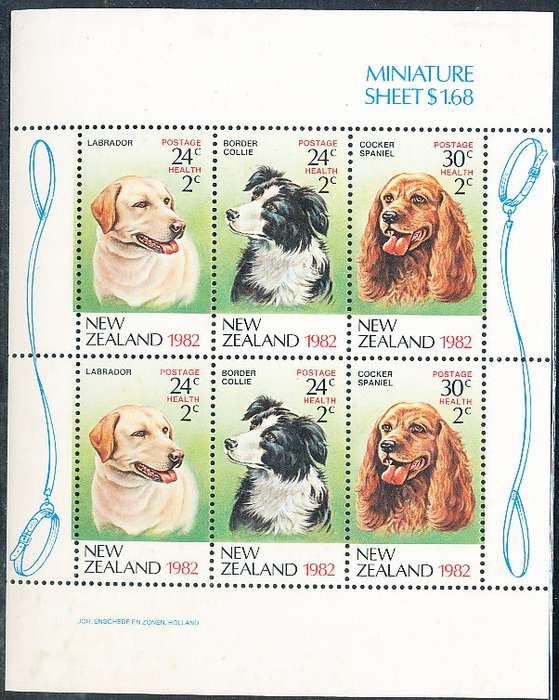 NEW ZEALAND   - 1982   Health Stamps, Dogs  -   FINE MINT