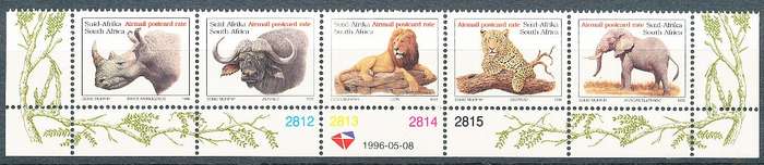 RSA  - 1996 -   Wildlife  BIG 5   C/BLOCK  - FINE  MINT