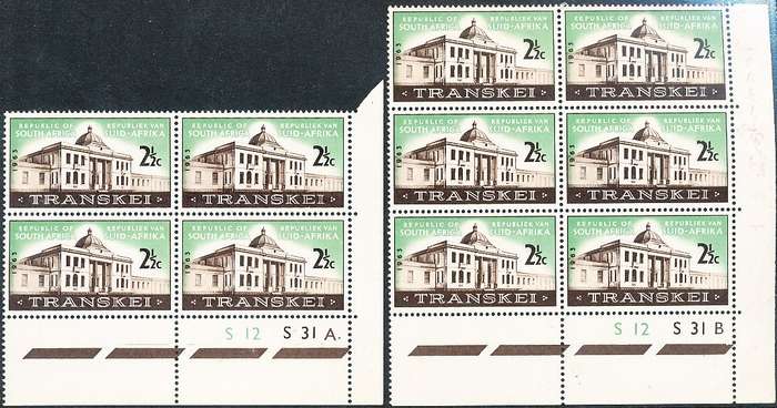 RSA  1963  -  Transkei Legislative Assembly  C/ BLOCKS   A & B  - FINE MINT