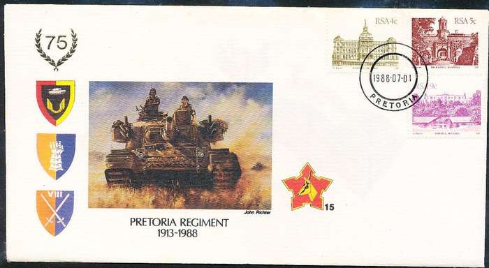 RSA   -  SA  ARMY   COVER   no 15  -   FINE ITEM