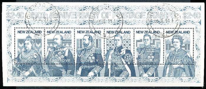 NEW ZEALAND   - 1990     Anniversary of the Penny Black    MINI-SHEET -     FINE  USED