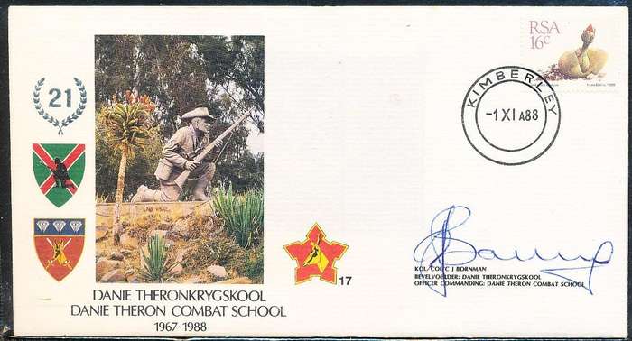 RSA   -  SA  ARMY   COVER   no 17  -    SIGNED