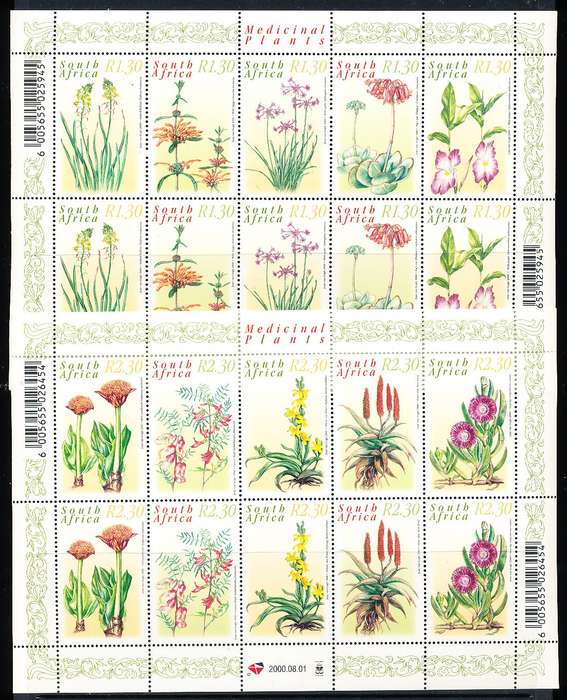 RSA  - 2000  -   Medicinal Plants   FULL SHEETS  - FINE MINT