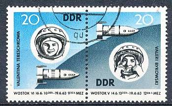 GERMANY  DDR   1963  -   Space - Vostok V and VI  FULL  SET   -   FINE USED