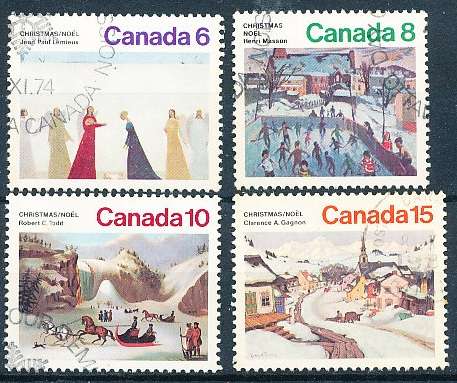 CANADA  1974  -  Christmas   FULL  SET -   FINE  USED