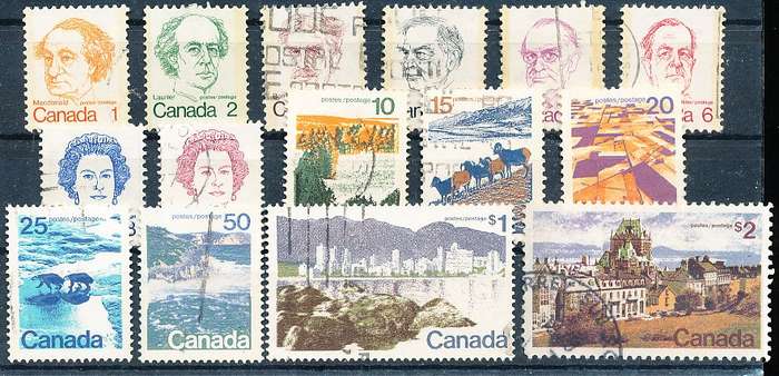 CANADA  1972  -  DEFINITIVES   FULL  SET -   FINE  USED