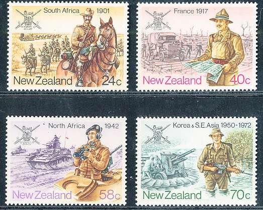 NEW ZEALAND   - 1984   Military History  SET -  FINE MINT