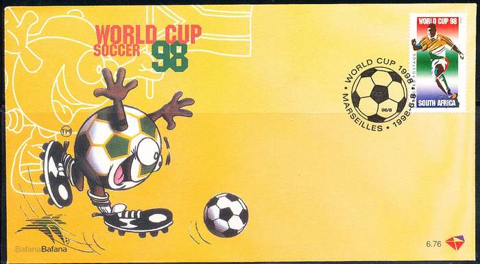 RSA -  1998  - Football World Cup - France  -    F/D  COVER - FINE  ITEM