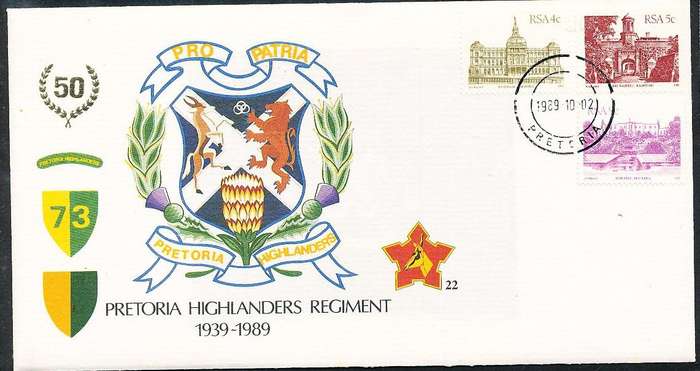 RSA   -  SA  ARMY   COVER   no 22  -   FINE ITEM