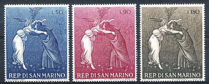 SAN MARINO  1968  -  Christmas   FULL SET     - FINE  MINT