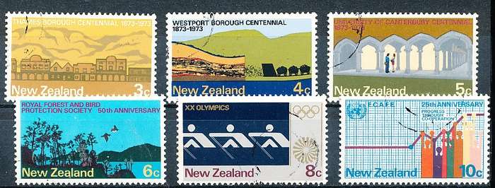 NEW ZEALAND   - 1973    Commemorations      SET -     FINE USED