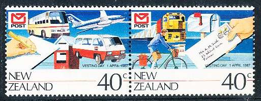 NEW ZEALAND   - 1987   New Zealand Post  Day  -   FINE MINT