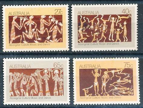 AUSTRALIA  1982 -   Aborigines - Music and Dancing  SET   -   FINE MINT