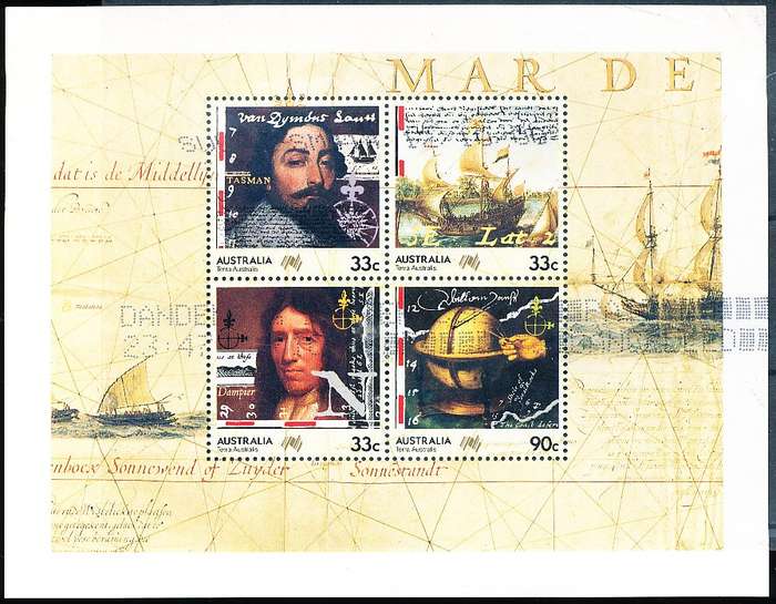 AUSTRALIA  1985 -  Colonization of Australia  MINI-SHEET  -   FINE  USED