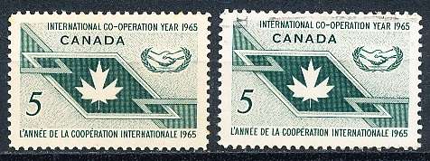 CANADA  1965  -      Co-operation Year    -   MINT and USED