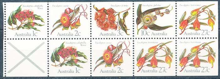 AUSTRALIA  1982 -    Eucalyptus  SET  BOOKLET PANE    -   FINE MINT