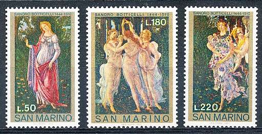 SAN MARINO  1972  -    Paintings  FULL SET     -  FINE  MINT