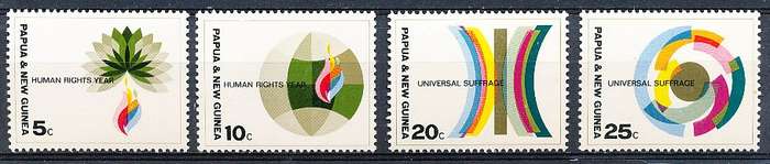 PAPUA NEW GUINEA 1968  -    Universal Suffrage   FULL  SET    -  FINE  MINT