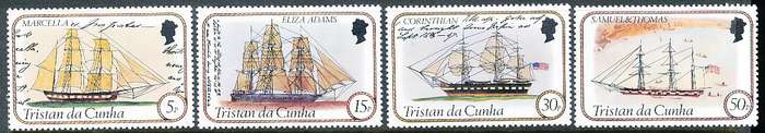 TRISTAN da CUNHA  - 1982  Ships    SET  -    FINE  MINT