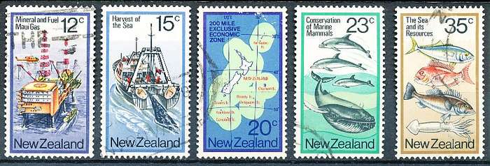 NEW ZEALAND   - 1978    Resources of the Sea   SET -   FINE USED