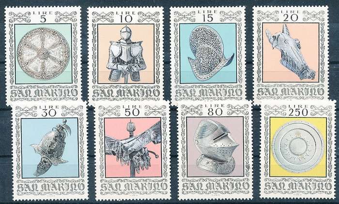 SAN MARINO  1974  -  War Armor  FULL SET     -   FINE  MINT