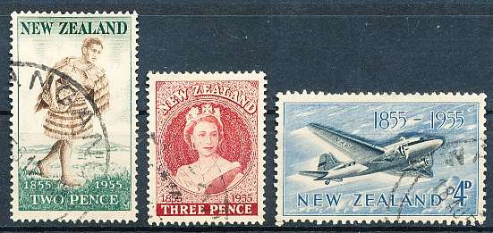 NEW ZEALAND   - 1955  Ann of New Zealand's 1st Postage Stamps  -  FINE USED