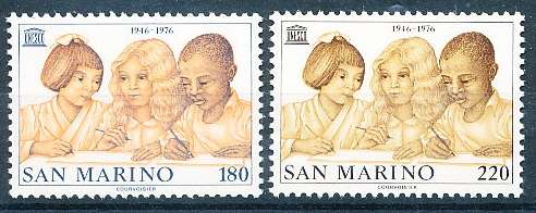 SAN MARINO  1976  -  Anniversary of UNESCO   FULL SET     -   FINE  MINT