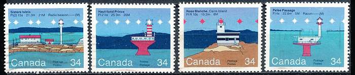 CANADA  1985  -  Canadian Lighthouses  FULL  SET -  FINE  USED