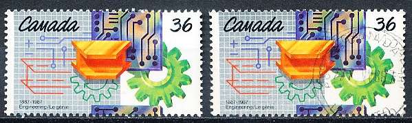 CANADA  1987  -  Engineering Institute of Canada  -  FINE  MINT and USED