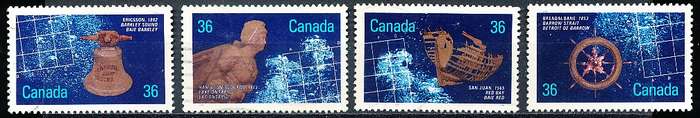 CANADA  1987  - Historic Shipwrecks   FULL  SET -  FINE  USED