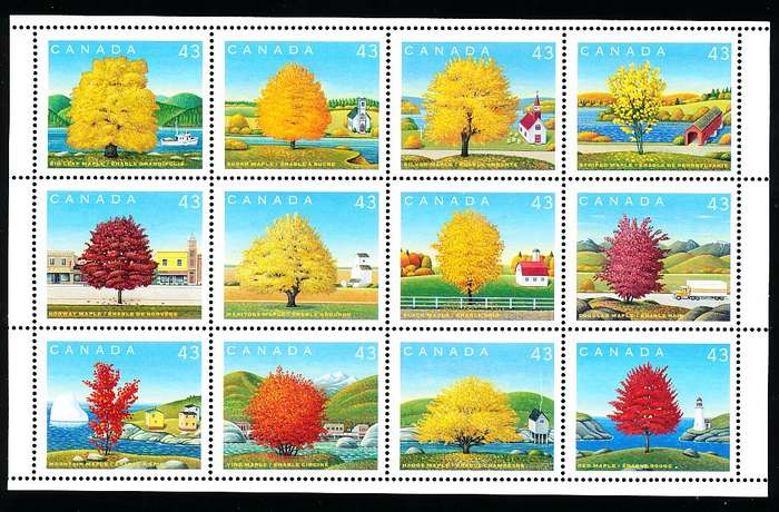 CANADA  1994 -   Maple Trees  FULL  SHEET -  FINE MINT