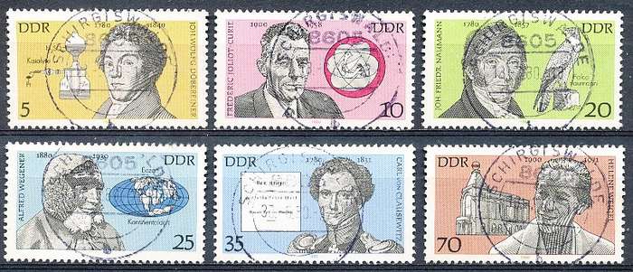GERMANY  DDR   1980  -  Personalities  FULL SET    -  FINE  USED