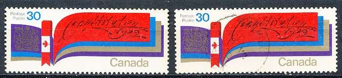 CANADA  1982  -  Patriation of Constitution -  FINE  MINT and USED