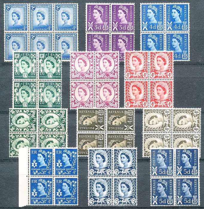 GB -  QE  -  SELECTION of   REGIONALS  BLOCKS   - FINE MINT